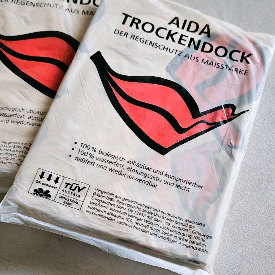 AIDA Trockendock Regenschutz Regenponcho 1 Stück aus Maisstärke in Freiberg