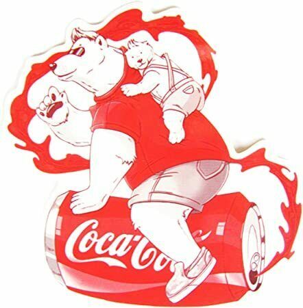 Coca Cola - Aufkleber - Eisbären auf Dose - 80 x 77 mm - Motiv134 in Eilenburg