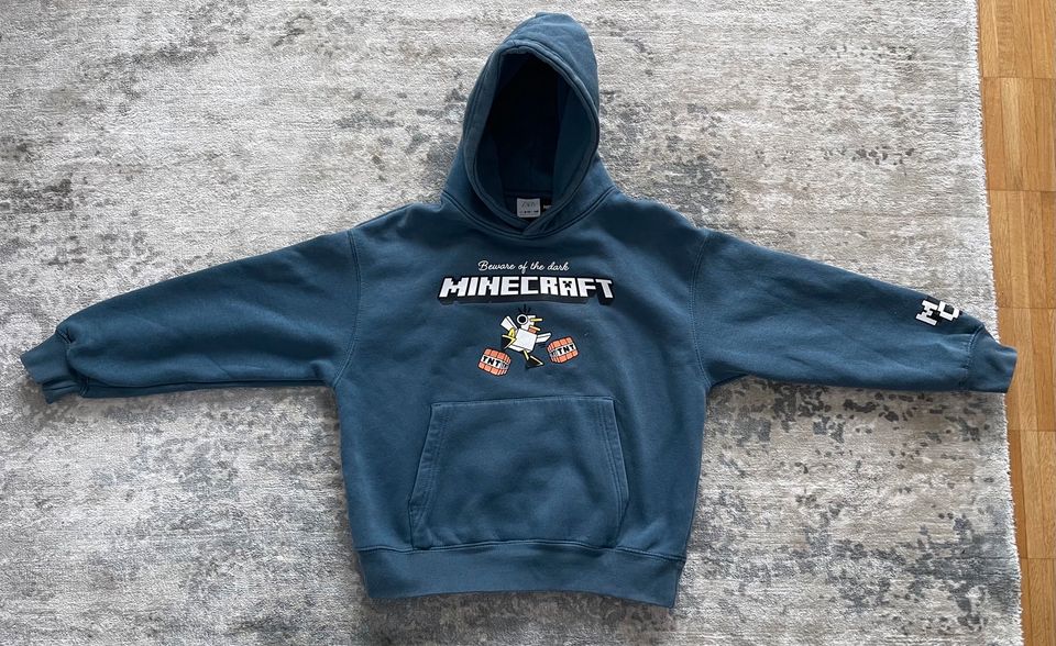 Zara Sweatshirt Minecraft PETROL BLUE / DARK Gr. 9-10 in Kösching