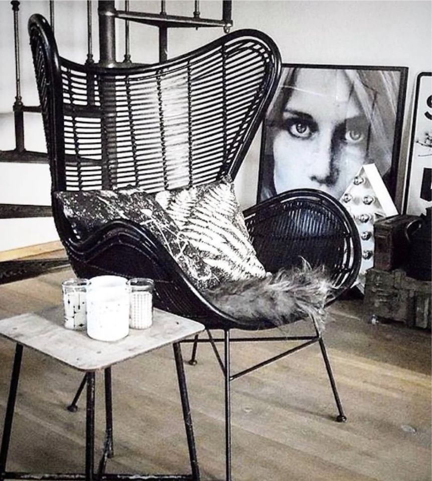 Original HK living Egg chair Rattan schwarz in Berlin