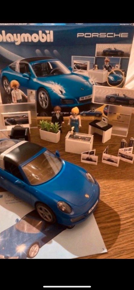 Playmobil 5991 Porsche Targa 4S blau mit Licht und OVP in Großheubach