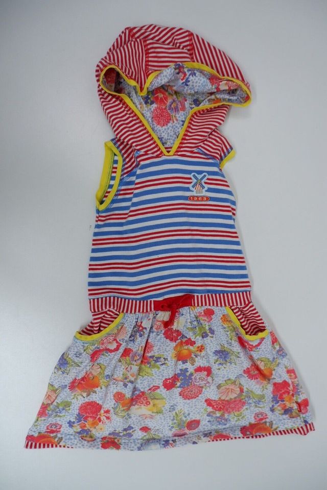 NEU! Oilily Sweatkleid Kleid Kaputze farbenfroh 134 + Mini Boden in Rott