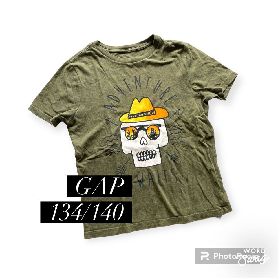 T-Shirt GAP Jungen Gr. 134/140 oliv in Raisdorf