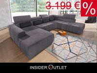 Wohnlandschaft 359cm Grau Brandon Luxus Microfaser U-Form Sofa Köln - Ehrenfeld Vorschau