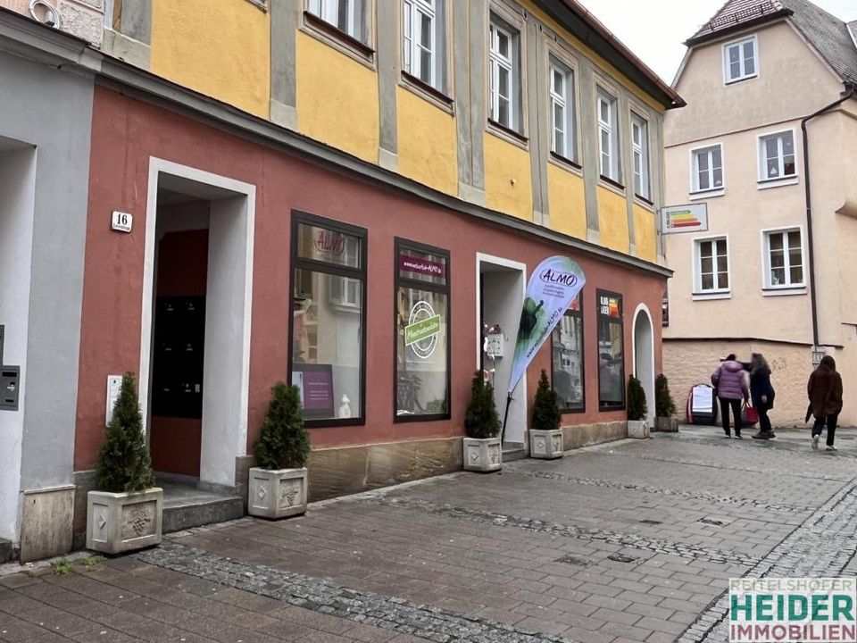 kleiner Laden direkt in der Fußgängerzone in Ansbach