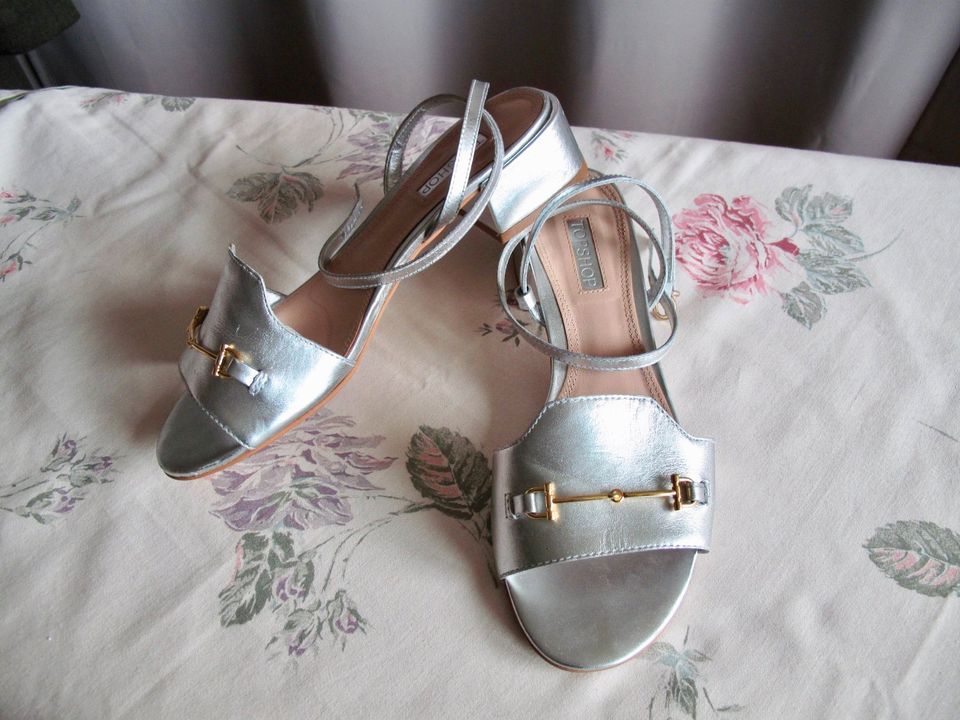 Topshop Sandale Sandalette silber 39 in Günzburg