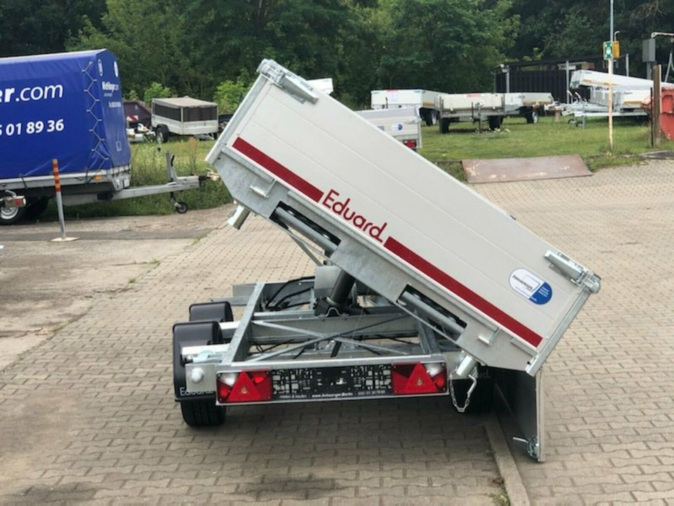 ⭐Anhänger Eduard e-Kipper 3-Seiten 3000kg 311x160x40cm Rampen72 N in Schöneiche bei Berlin