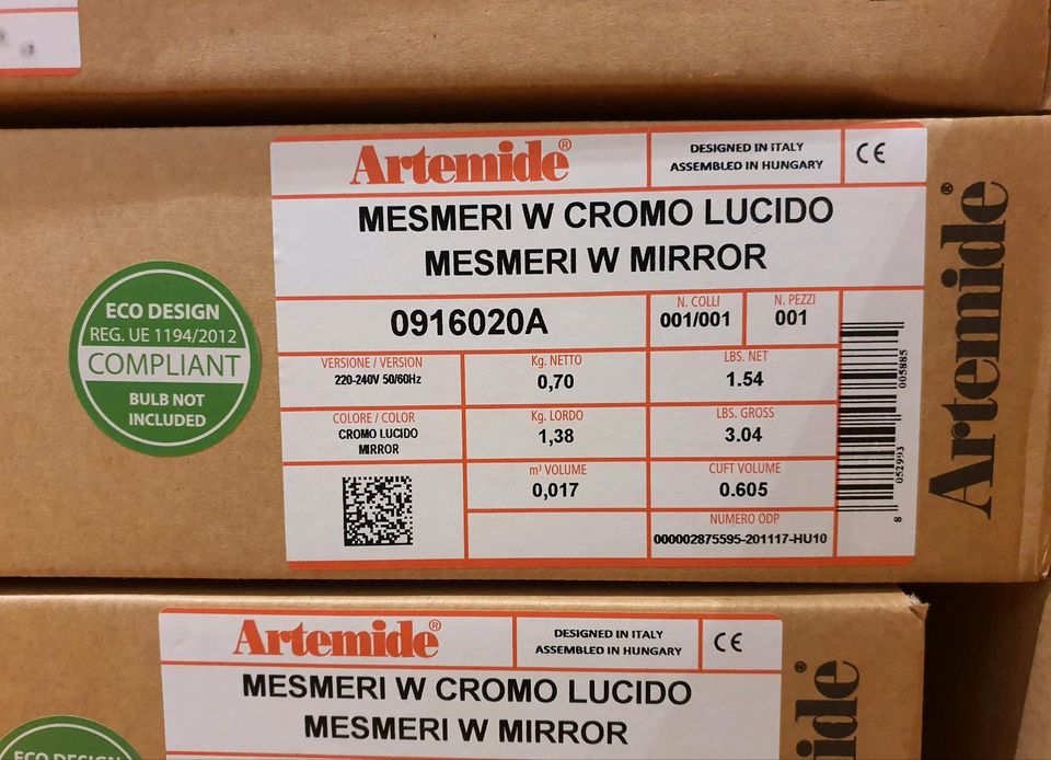 NEU - ARTEMIDE Mesmeri W Cromo Lucido (1 - 5 verfügbar, in OVP) in Frankfurt am Main
