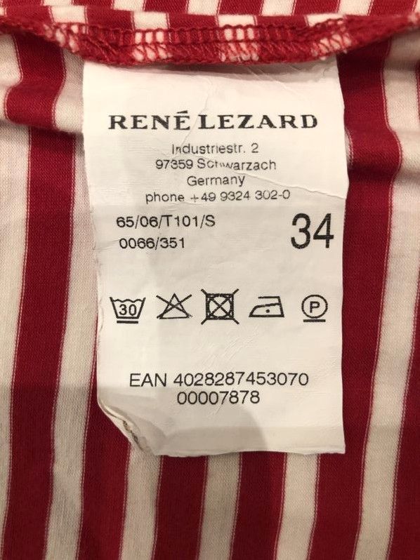 Rene Lezard Shirt in rot-weiß gestreift Größe 34 in Lauf a.d. Pegnitz