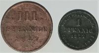 3 Pfennig 1847 + 1 Pfennig 1872 Mecklenburg-Strelitz Niedersachsen - Handeloh Vorschau