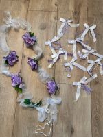 Hochzeit Autoschmuck Blumengirlande Autoschleifen weiß lila Nordrhein-Westfalen - Bad Driburg Vorschau