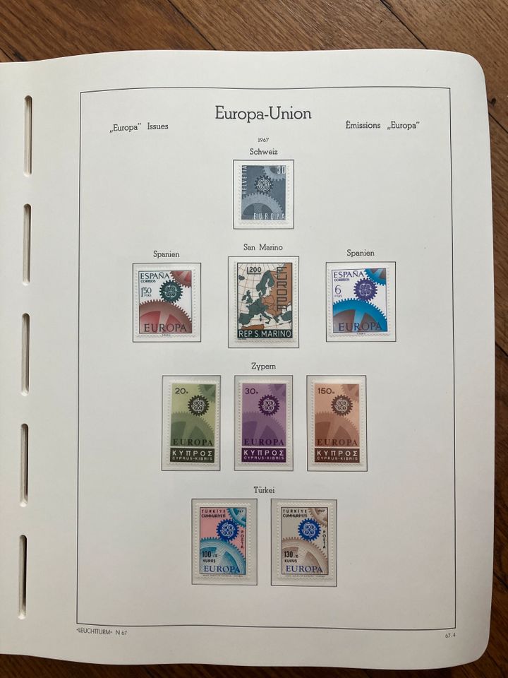 Briefmarkensammlung Europa-Union 1965–1992, postfrisch in München