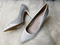 High Heels mit Strass 39 Pumps creme weiß Satin Brautschuhe Stile Nordrhein-Westfalen - Oberhausen Vorschau