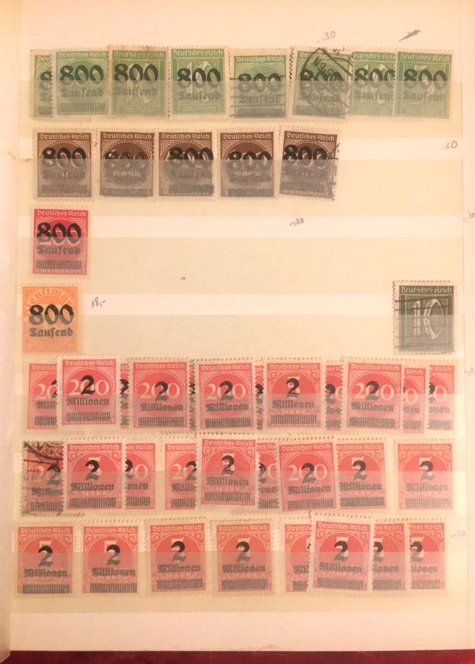 Briefmarken Sammlung Deutschland, Inflationsmarken in Gochsheim