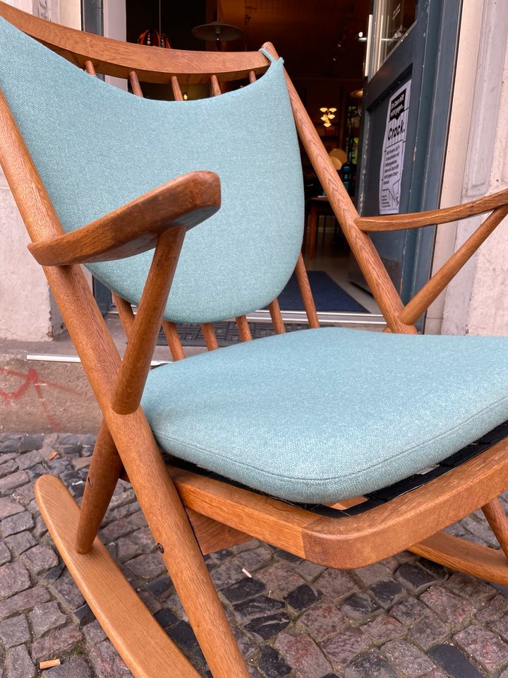 Bramin Schaukelstuhl Vintage Sessel Stuhl Eiche Dänisch 50er 60er in Berlin