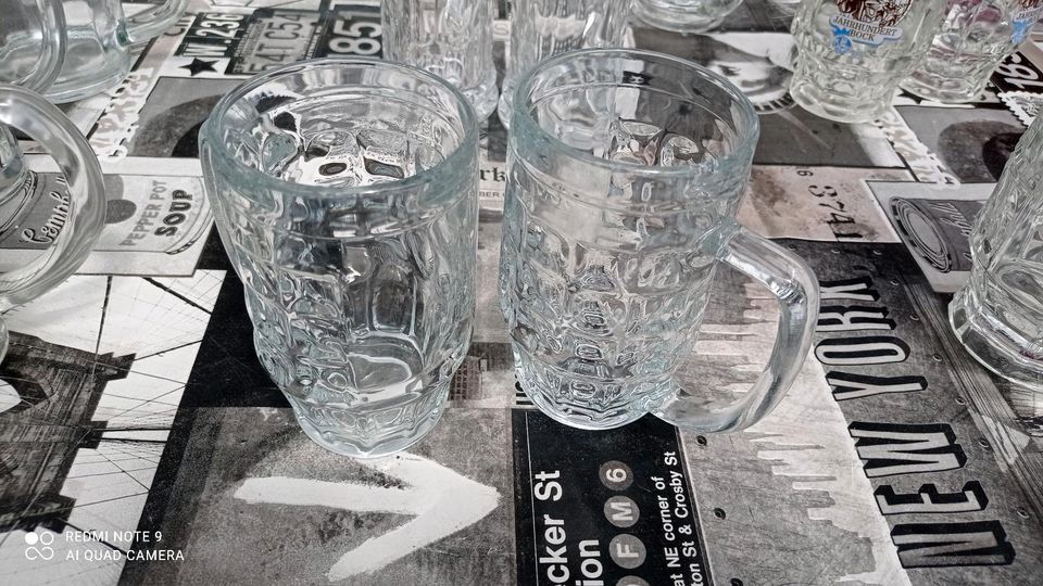 Gläser Biergläser Bierglas Schnapsgläser Schnapsglas in Schmelz