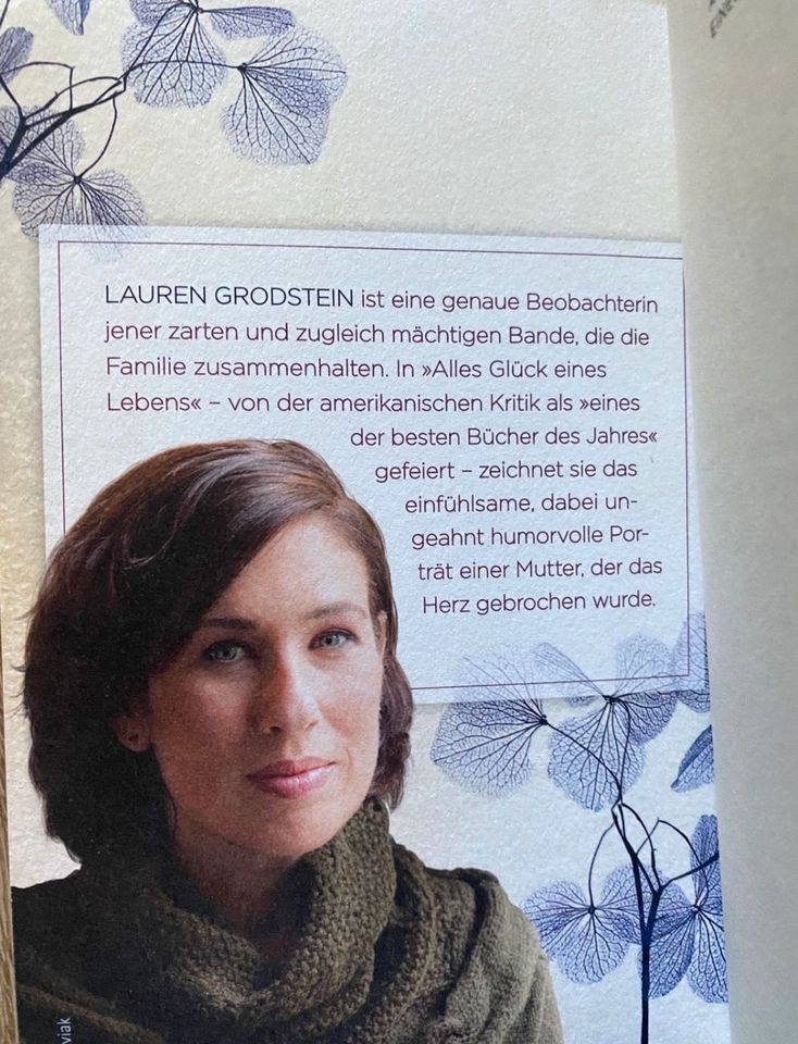 Lauren Grodstein, Alles Glück eines Lebens in Sinzig