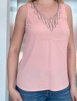 H&M Top Shirt Bluse rosa silber Pailletten Glitzer XS 34 XS S Baden-Württemberg - Neckarsulm Vorschau