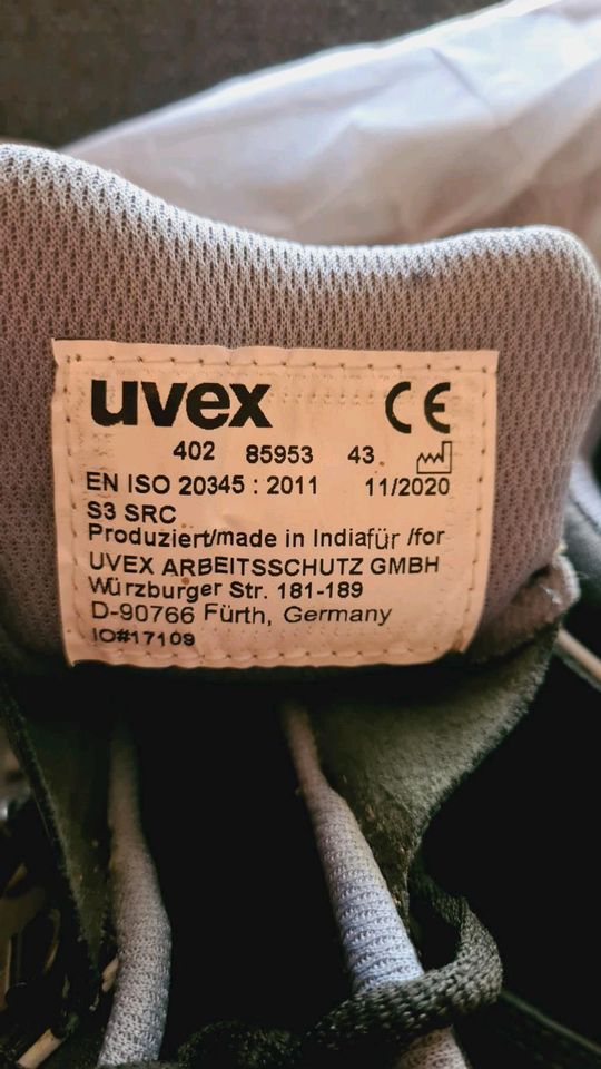 Sicherheitsschuhe von UVEX, Gr 43, neu 40 Euro VB in Essen