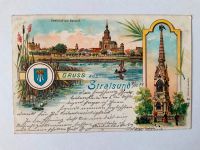 Alte Postkarte/Lithographie - Stralsund Ansichten um 1899 Selten! Mecklenburg-Vorpommern - Stralsund Vorschau