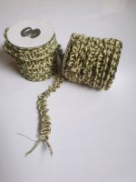 Geschenkband Schleifenband basteln grün Creme braun Draht Ostern Hessen - Wöllstadt Vorschau