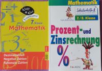 2x Mathematik 7.Klasse Prozent/Zinsrechnung + rat.Zahlen Herzogtum Lauenburg - Ratzeburg Vorschau