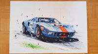 FORD GT 40 LE MANS LEINWAND GULF BILD OLDTIMER MOTORSPORT Düsseldorf - Benrath Vorschau