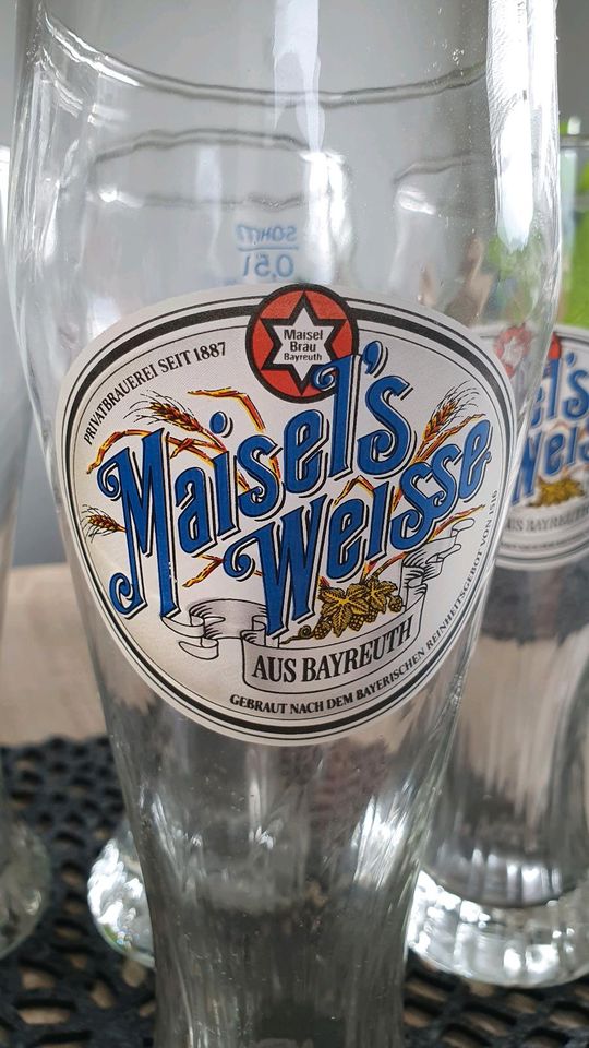 Maisel's Weisse Weißbier Glas / Bierglas / Neu OVP 6Stk in Wittighausen