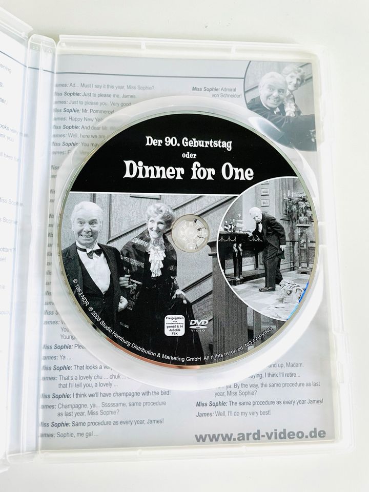 Dinner for one dvd in Dresden