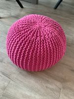 Strickhocker pink pinker Sitz Ball Häckel Puff Sitzkissen Hocker Schleswig-Holstein - Großhansdorf Vorschau