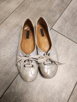 Belmondo Ballerina mit Zierschnürung silber Gr Bayern - Walderbach Vorschau