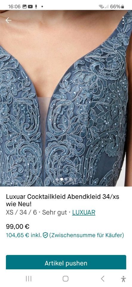 Luxuar Cocktailkleid Abendkleid Gr. 34 wie NEU!!! in Winsen (Luhe)