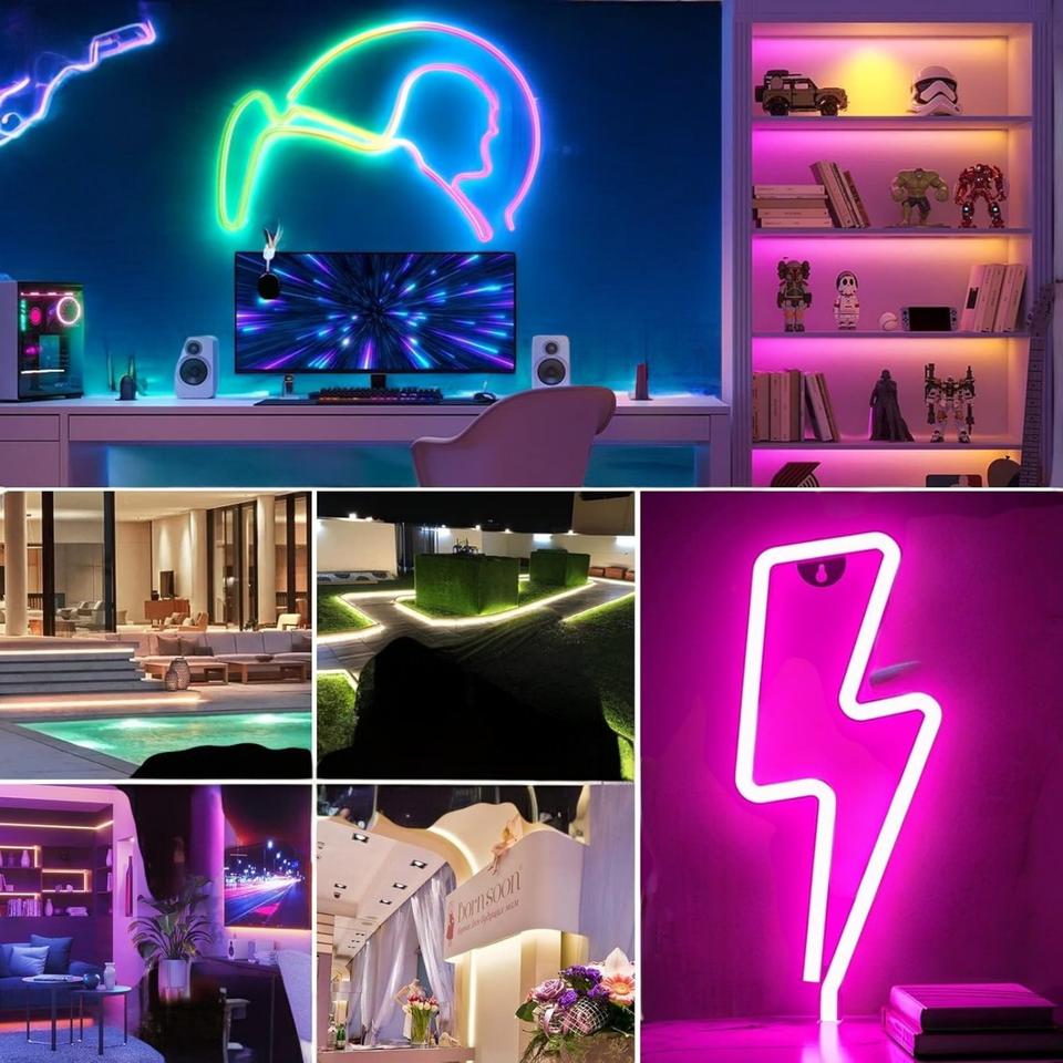 Neon LED Strip 5m RGB IP65 Flexibel BT 12V Colour Changing NEU in Berlin