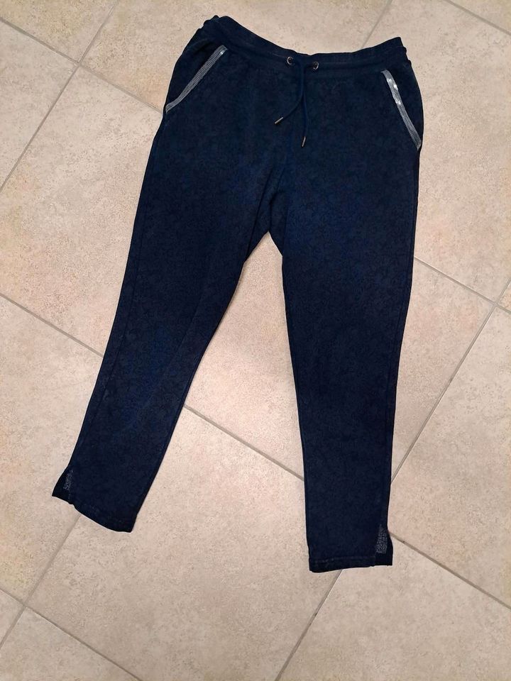 Sweat Hose Jogginghose Dunkelblau Pailetten Gina Benotti Gr.40 in Karlshuld