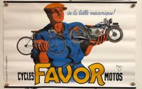 Original Reklame Plakat von 1937 Motorrad Cycles Favor Bellenger Innenstadt - Köln Altstadt Vorschau