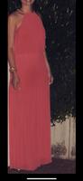 Langes Abendkleid Damen Korallrot Plissee Abschlussball Hochzeit Berlin - Treptow Vorschau