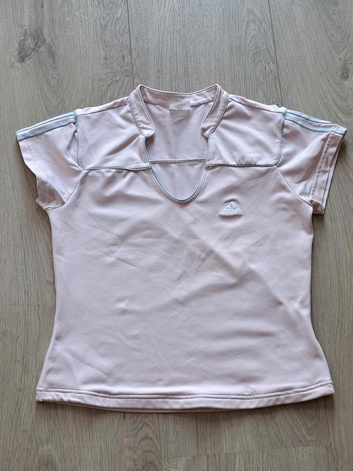 Adidas Sport Fitness Top Shirt climalite 38 40 rosa V Neck in Weidenbach