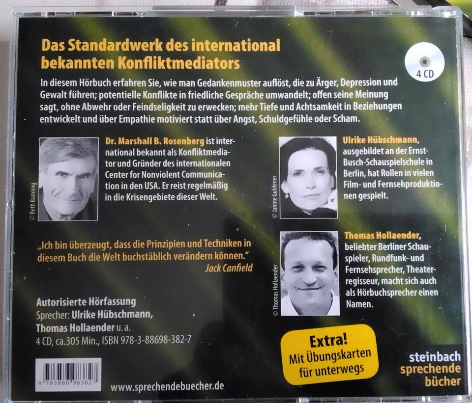 Gewaltfreie Kommunikation Marshall B.Rosenberg4 CDs ,ca.350 Min. in Wasserburg am Inn