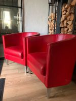 2 rote  Sessel Echtes Leder Sachsen-Anhalt - Havelberg Vorschau