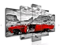 5 teiliges Leinwandbild Rotes Auto Colorado Wüste Retro Köln - Porz Vorschau