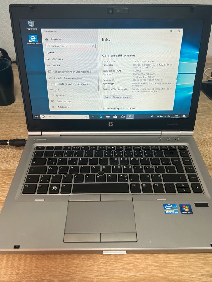 HP Notebook EliteBook 8460p Core i5 vPro 4 GB RAM in Weibersbrunn