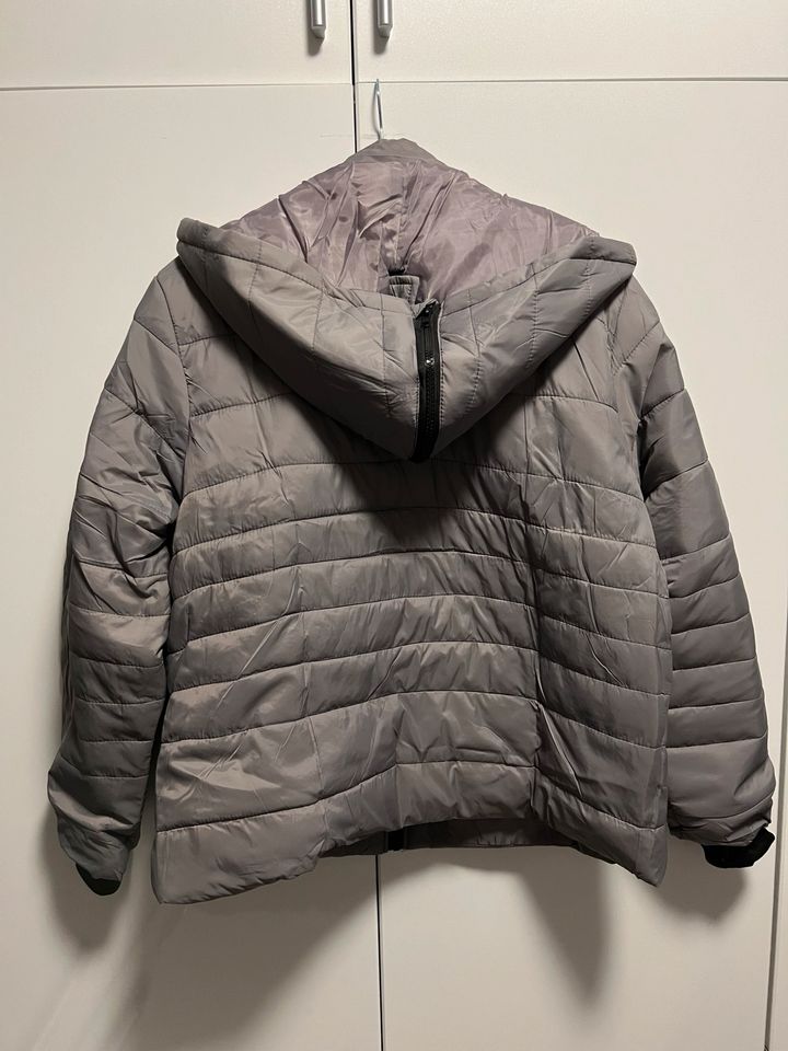 Übergangsjacke Damen grau Gr. XL in Fell