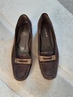 Slipper Damenschuhe Gr. 40 Wildleder braun Nordrhein-Westfalen - Troisdorf Vorschau