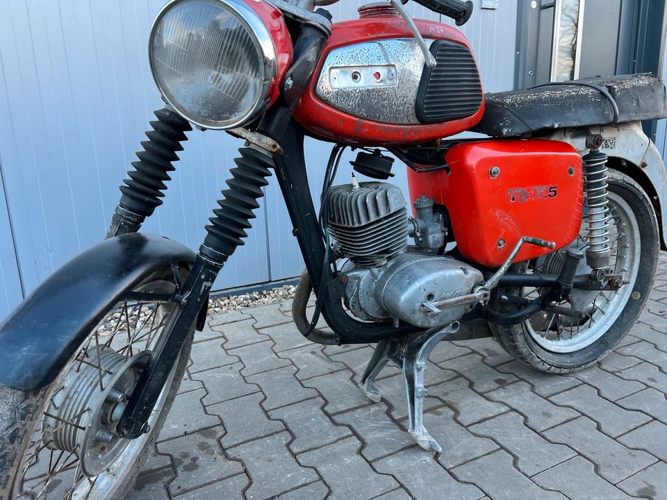 MZ TS125 TS 125 1985 Motorrad DDR 150 250 M87 in Osterweddingen