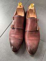 Santoni Schuh Doppel-Monk rotbraun Größe 8 Westerwaldkreis - Quirnbach Westerwald Vorschau