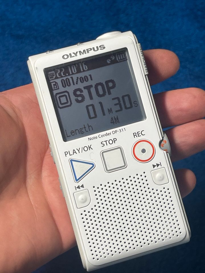 Olympus Diktiergerät Note Corder DP-311 2GB Speicher Display in Duisburg