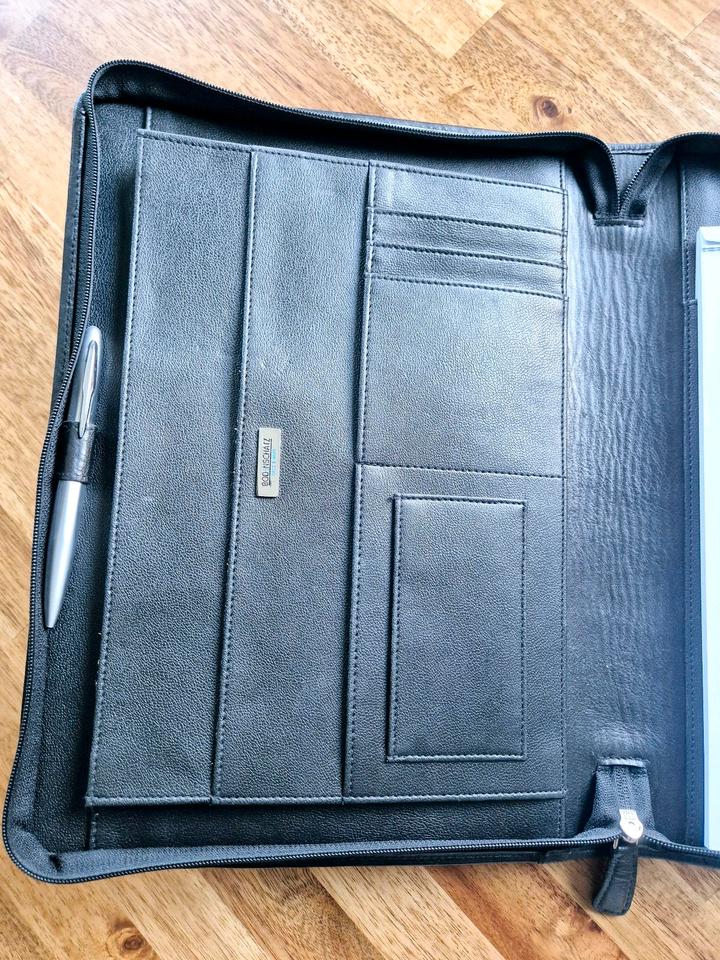 Bodenschatz Schreibmappe / Notebook DIN A4 schwarz Leder Neu in Heilbronn