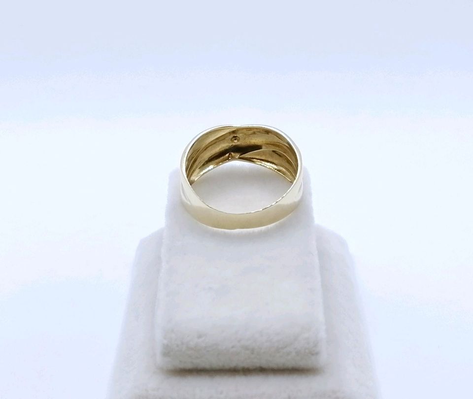 Gold Damenring mit Diamantsplitter, 333er 8 Karat Goldring in Berlin