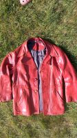 Lederjacke vintage 70er cognacfarben/ rot- orange 40 L Schleswig-Holstein - Willenscharen Vorschau