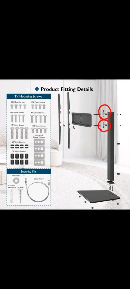 BONETEC TV Monitor Standfuß schwenkbar für 42-86 Zoll in Nürnberg (Mittelfr)